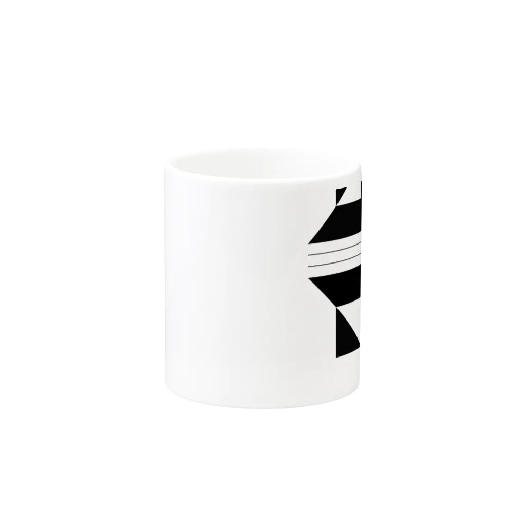 sevenoverlineのcrossroad -monochrome- Mug :other side of the handle