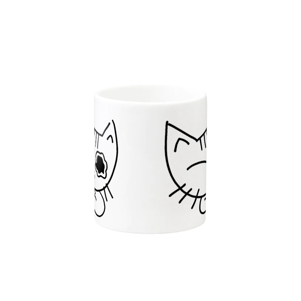 Satosee!Link（サトシドットリンク）のしろねこのミケコ。SP Mug :other side of the handle