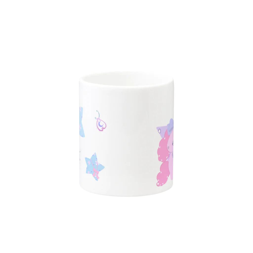 sakura-aicoの桜色わんこ　チュロズちゃん Mug :other side of the handle