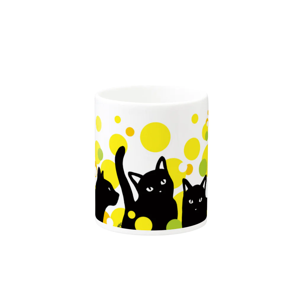 mao-katzeのねこねこ水玉 Mug :other side of the handle