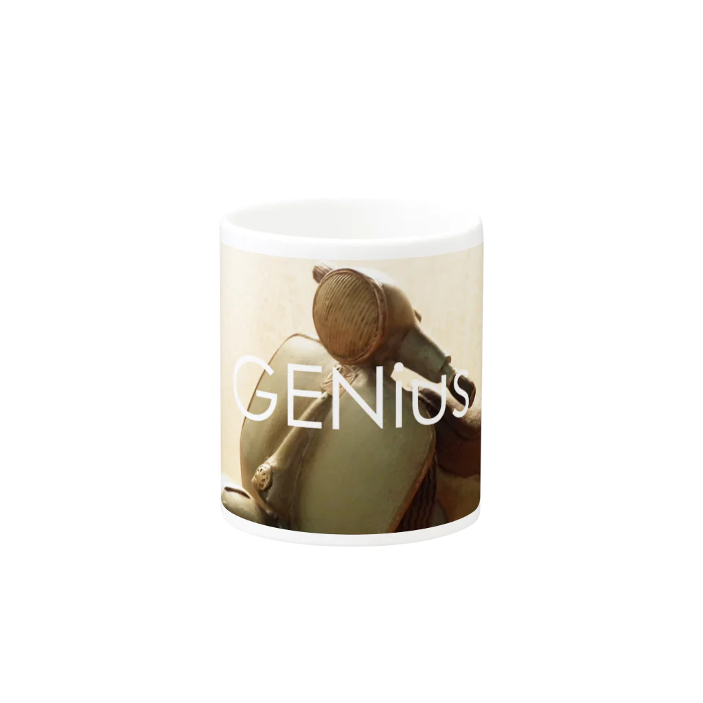 デザイナーズマグカップ ゲニウスストアの【GENius】 アンティークバイク Mug :other side of the handle