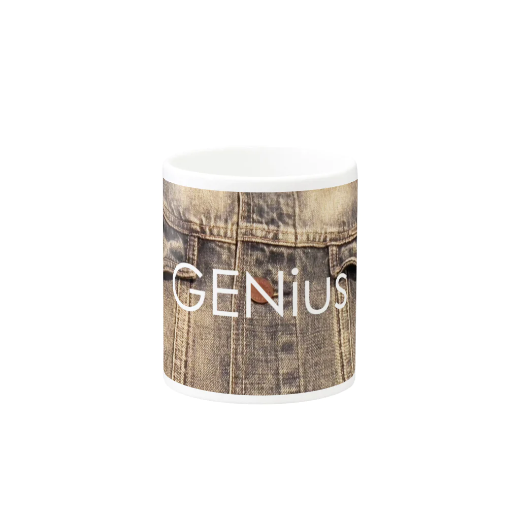 デザイナーズマグカップ ゲニウスストアの【GENius】 デニム  Mug :other side of the handle