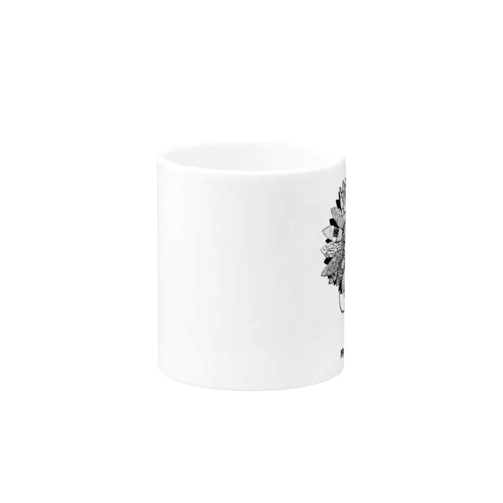 BANKATSUのヒマワリ Mug :other side of the handle