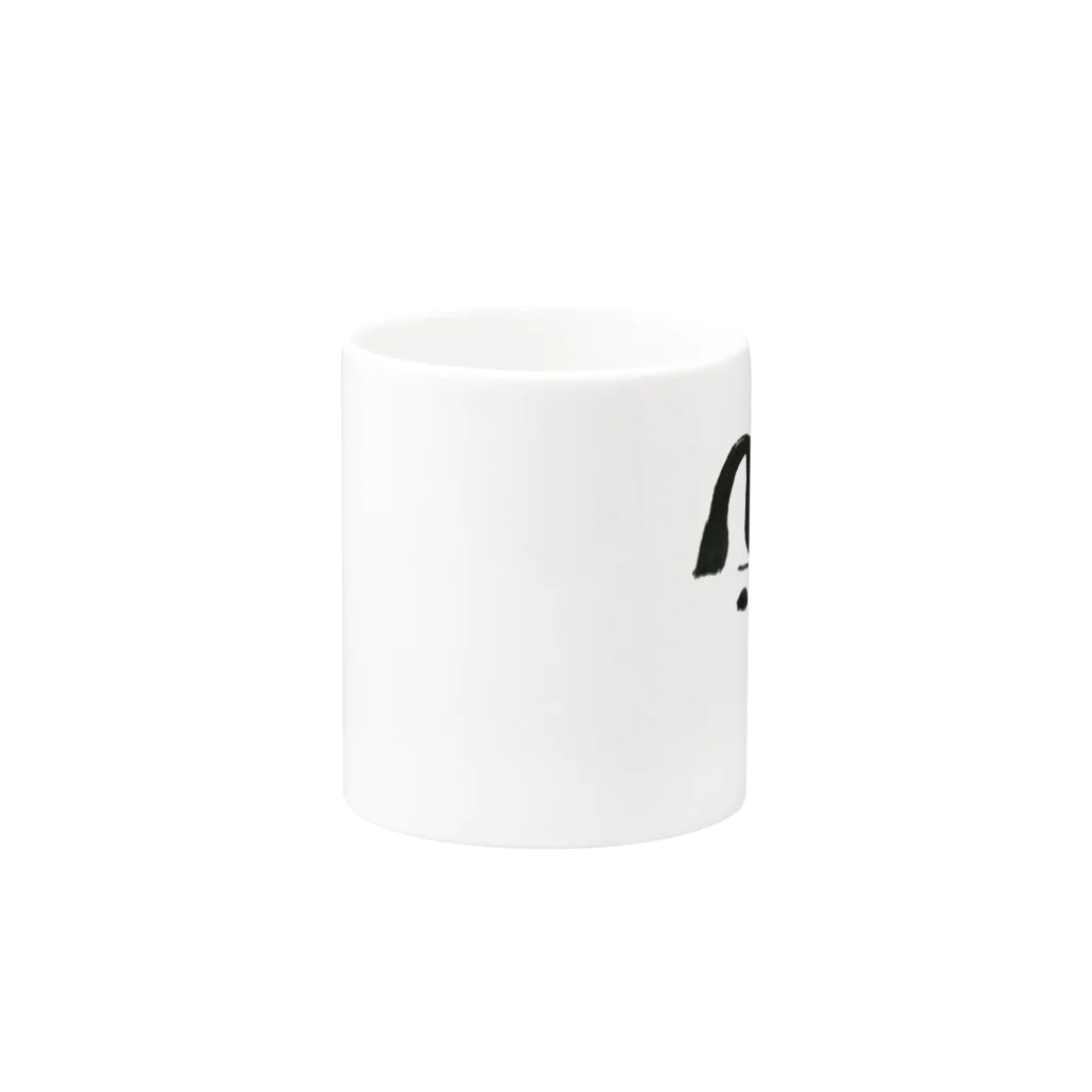 MilkCreamのひげお Mug :other side of the handle