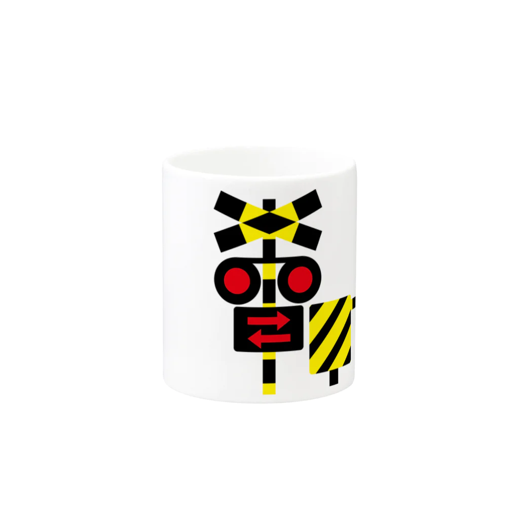 トモカピのシンプルでかわいいふみきり Mug :other side of the handle