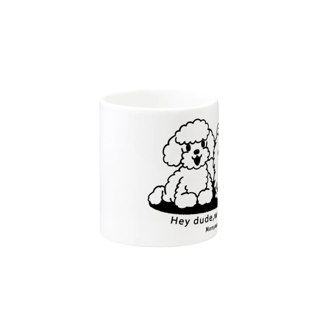 イラスト MONYAAT のToypoo ＆Pome A Mug :other side of the handle