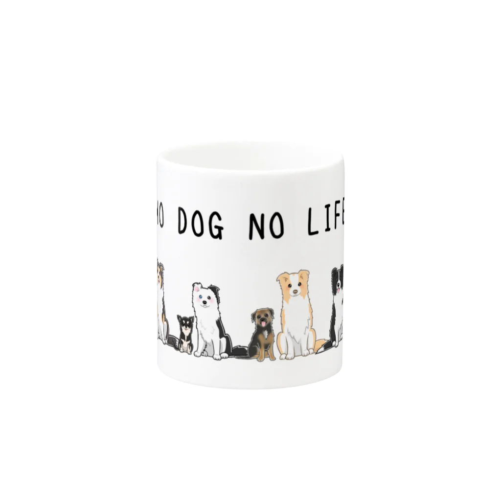 ビーモ家のNO DOG NO LIFE マグカップの取っ手の反対面