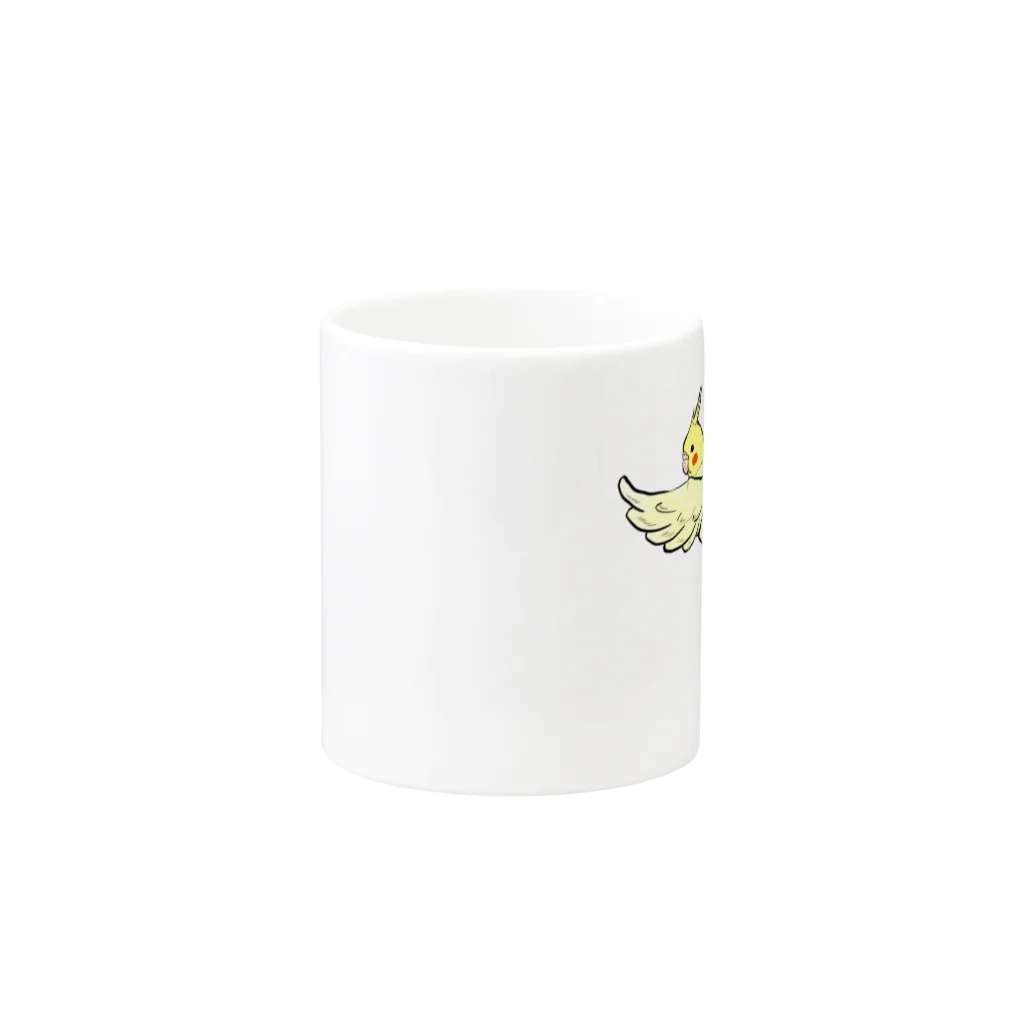 牡丹の飛ぶオカメインコ Mug :other side of the handle