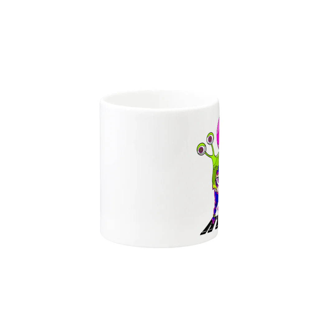 松本芽維新の我楽多SHOPのすねいるがぁる Mug :other side of the handle