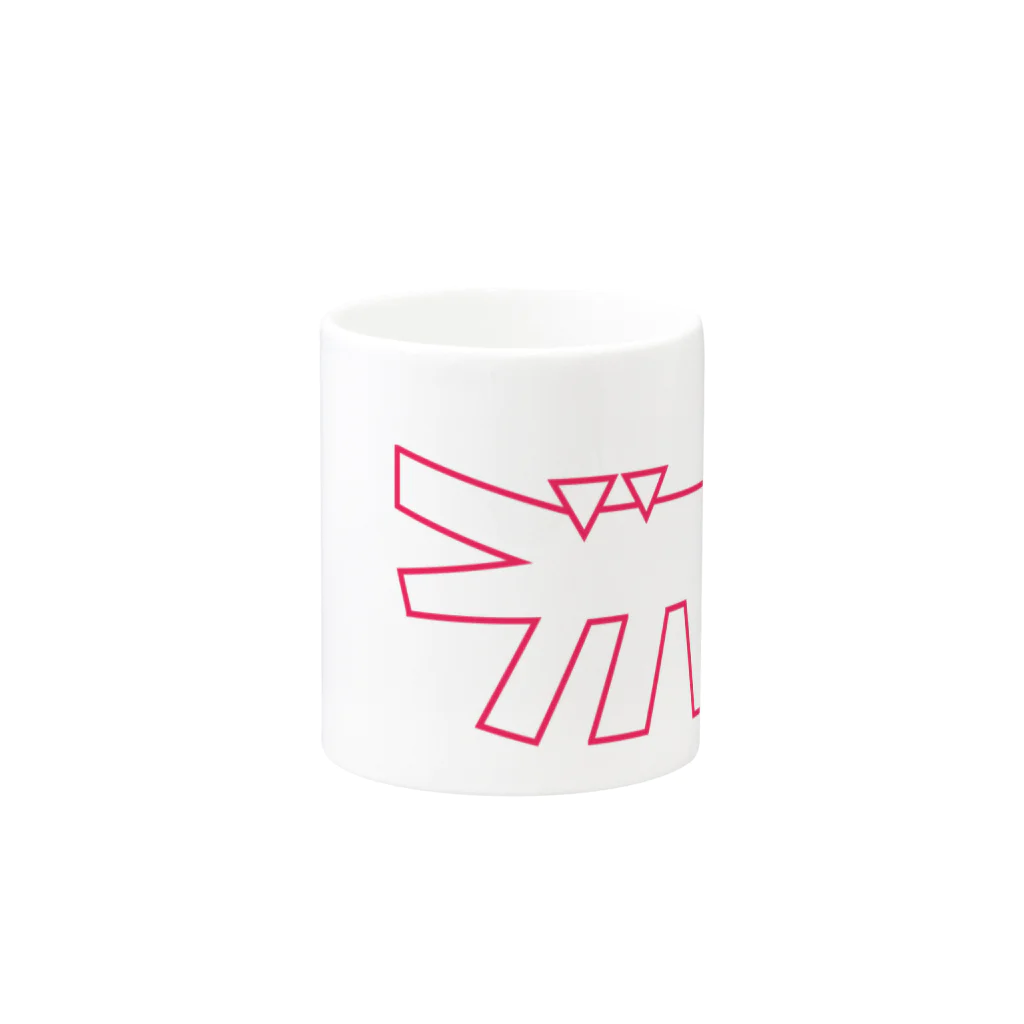 ぺちぺち工房 Pechi Pechi Atelierのキースヘリング風 うちの犬 Mug :other side of the handle