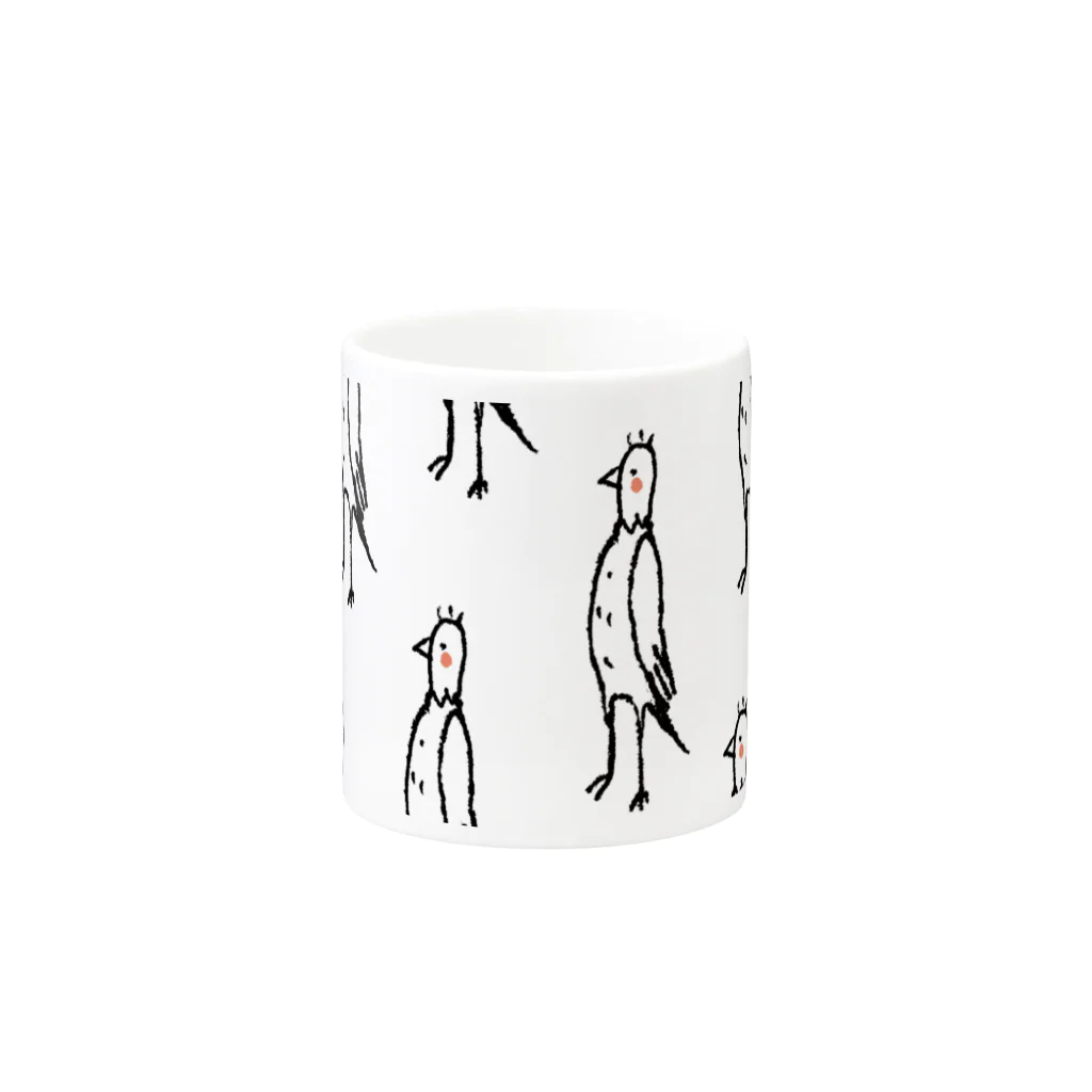 てら ねこデザイングッズのハゲタカさんマグカップ Mug :other side of the handle