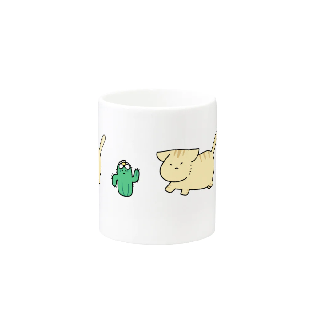 とろみついものすなねこさん と さぼてんず Mug :other side of the handle