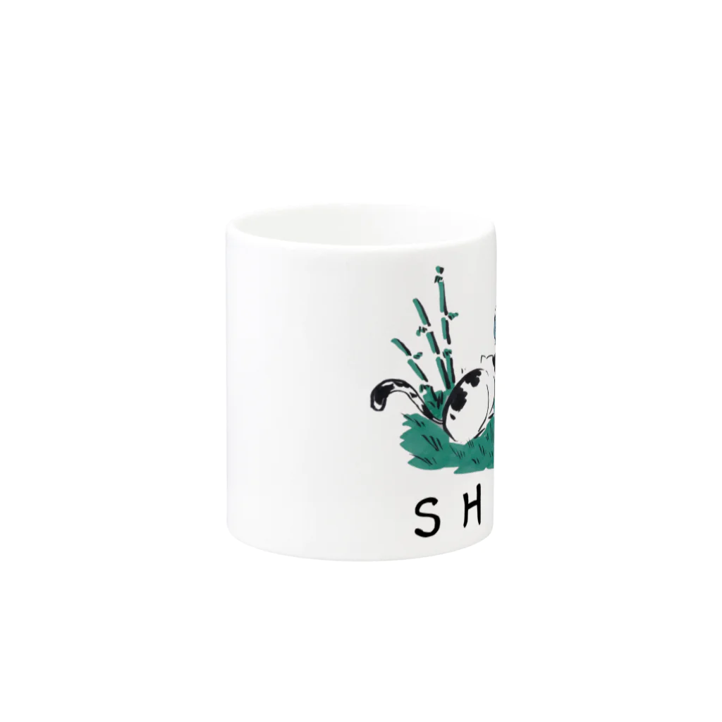 ＳＨＩＲＯのエサ-雨宿り Mug :other side of the handle