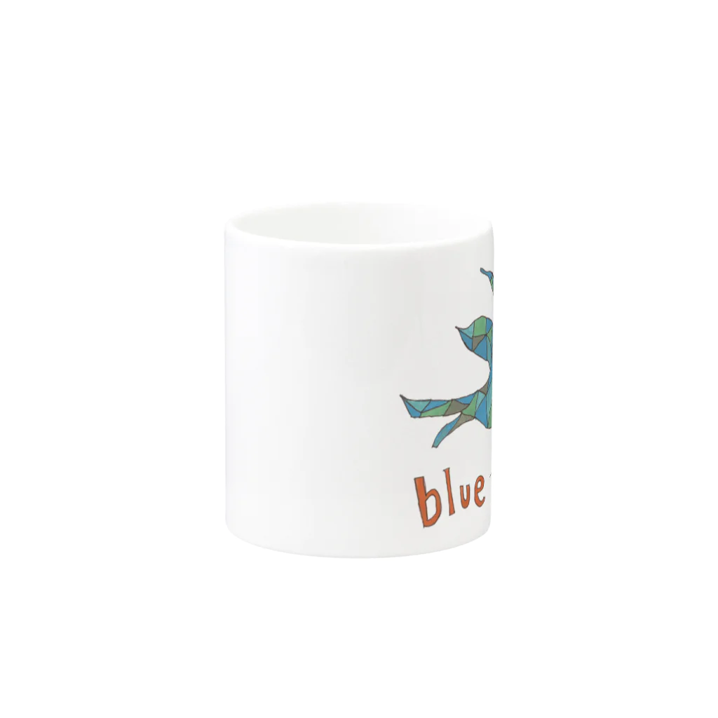モコモコミュージアムのblue bird Mug :other side of the handle