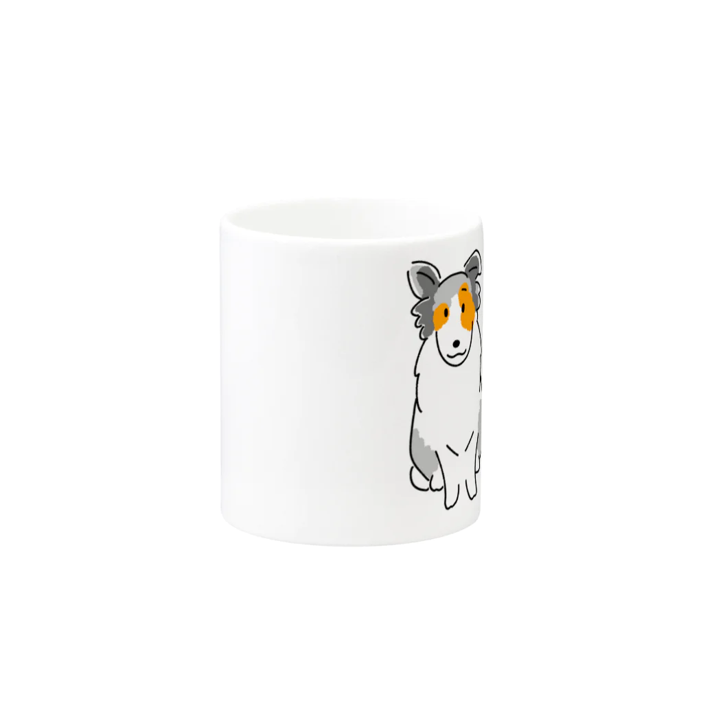 DOG STUDIOのるびんごたまんご Mug :other side of the handle