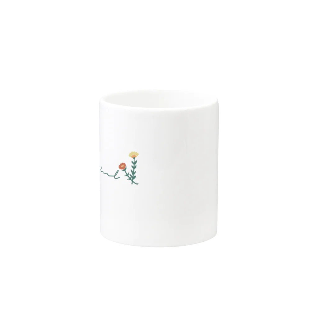 tulipのボタニカル Mug :other side of the handle