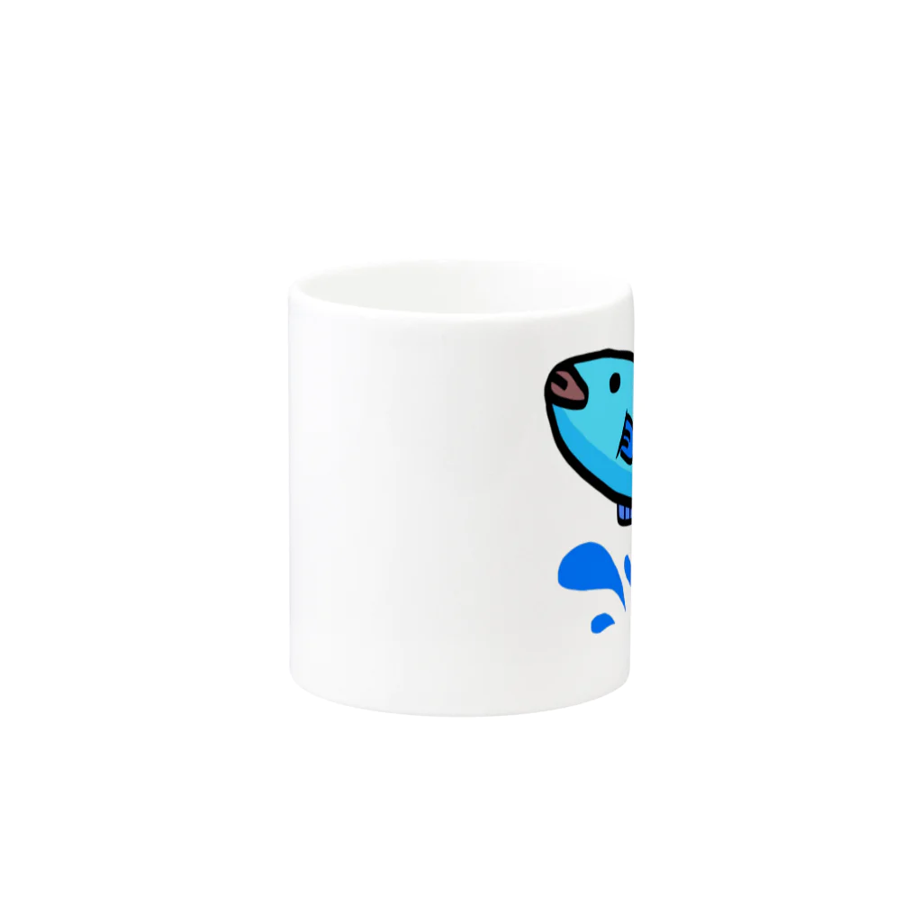 MIKOMOのおさかな Mug :other side of the handle