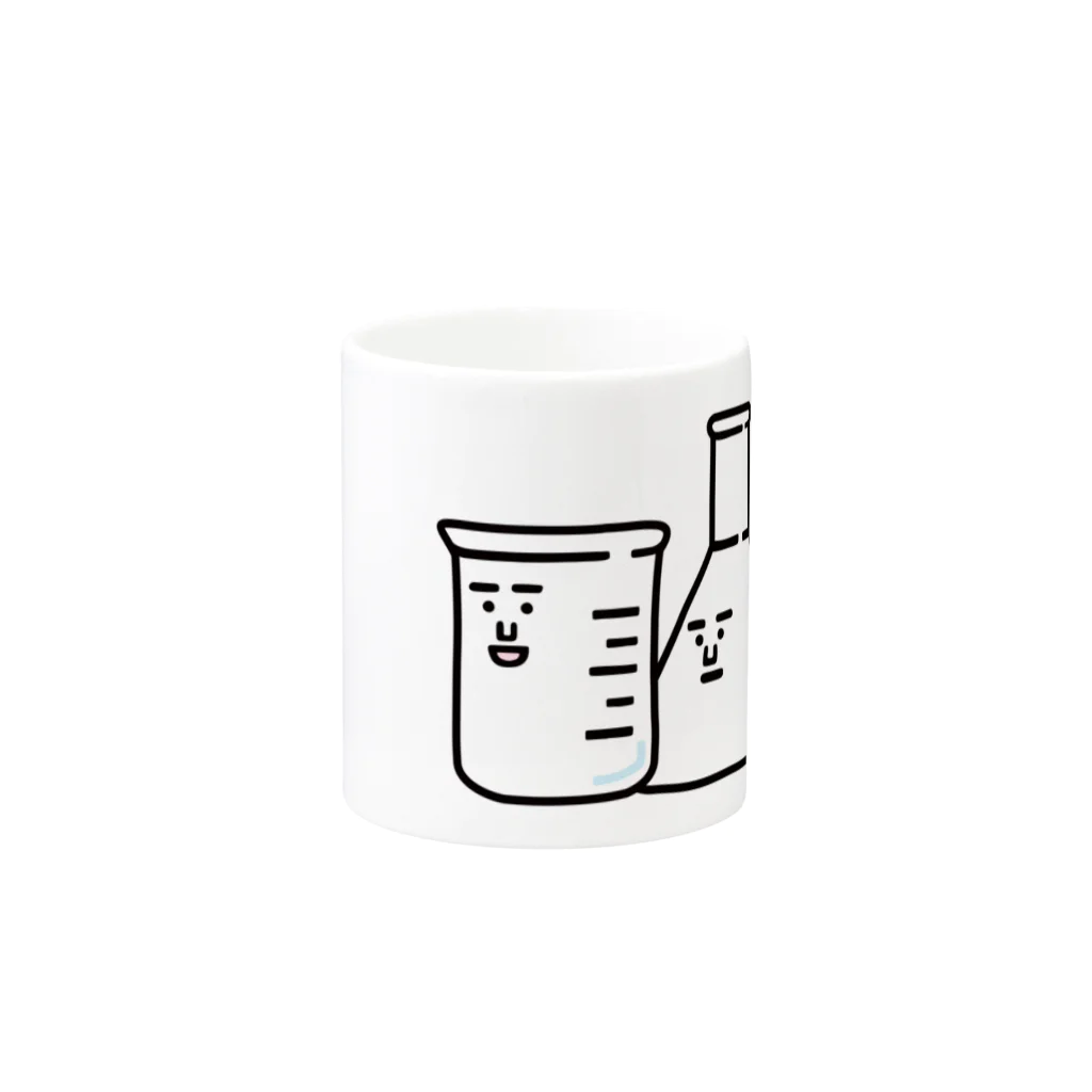 うえたに夫婦のビーカーくんとそのなかまたちロゴ Mug :other side of the handle