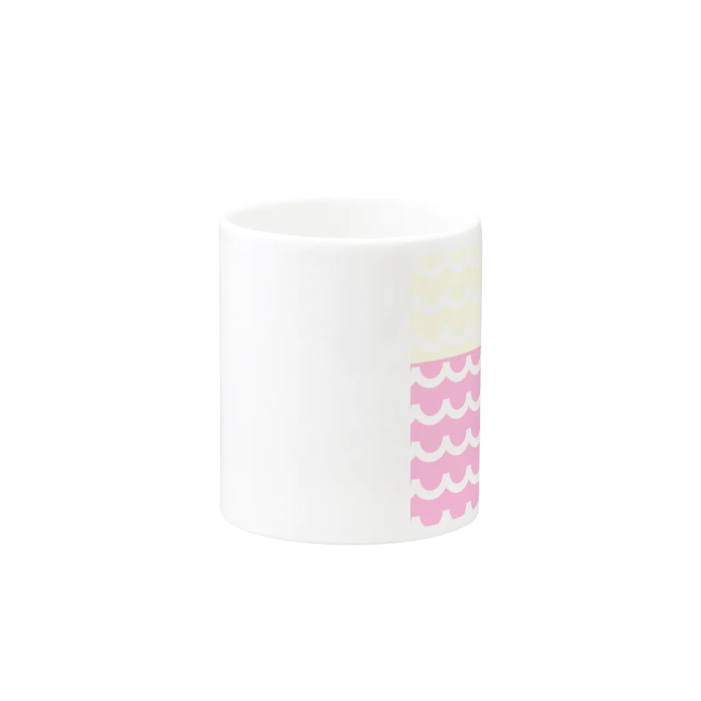 knot the peopleのwave_strawberry&milk Mug :other side of the handle