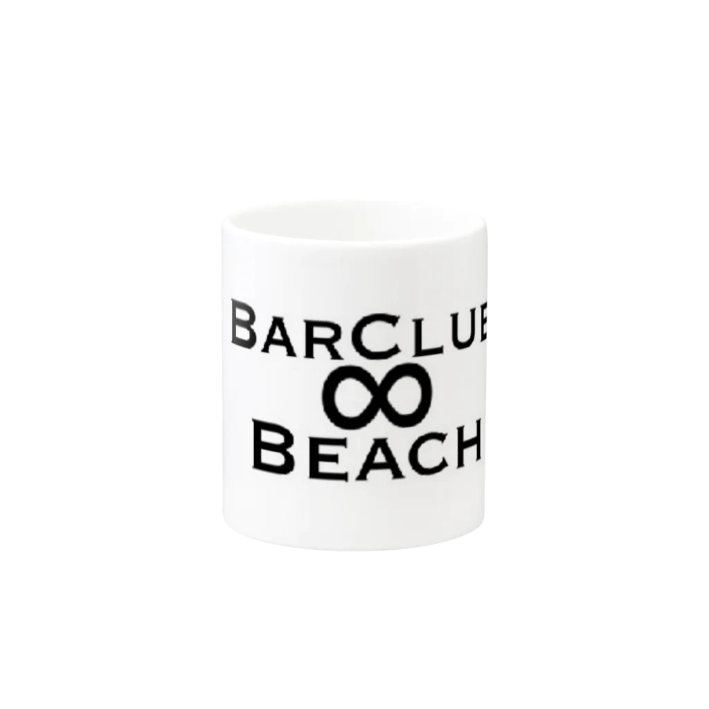 Bar Club ∞Beach ONLINE SHOPの∞Beach  パームツリーロゴ マグカップの取っ手の反対面