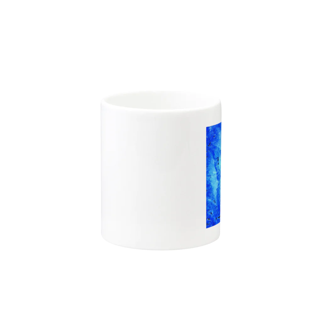 okanoxnekoの青い蝶 Mug :other side of the handle