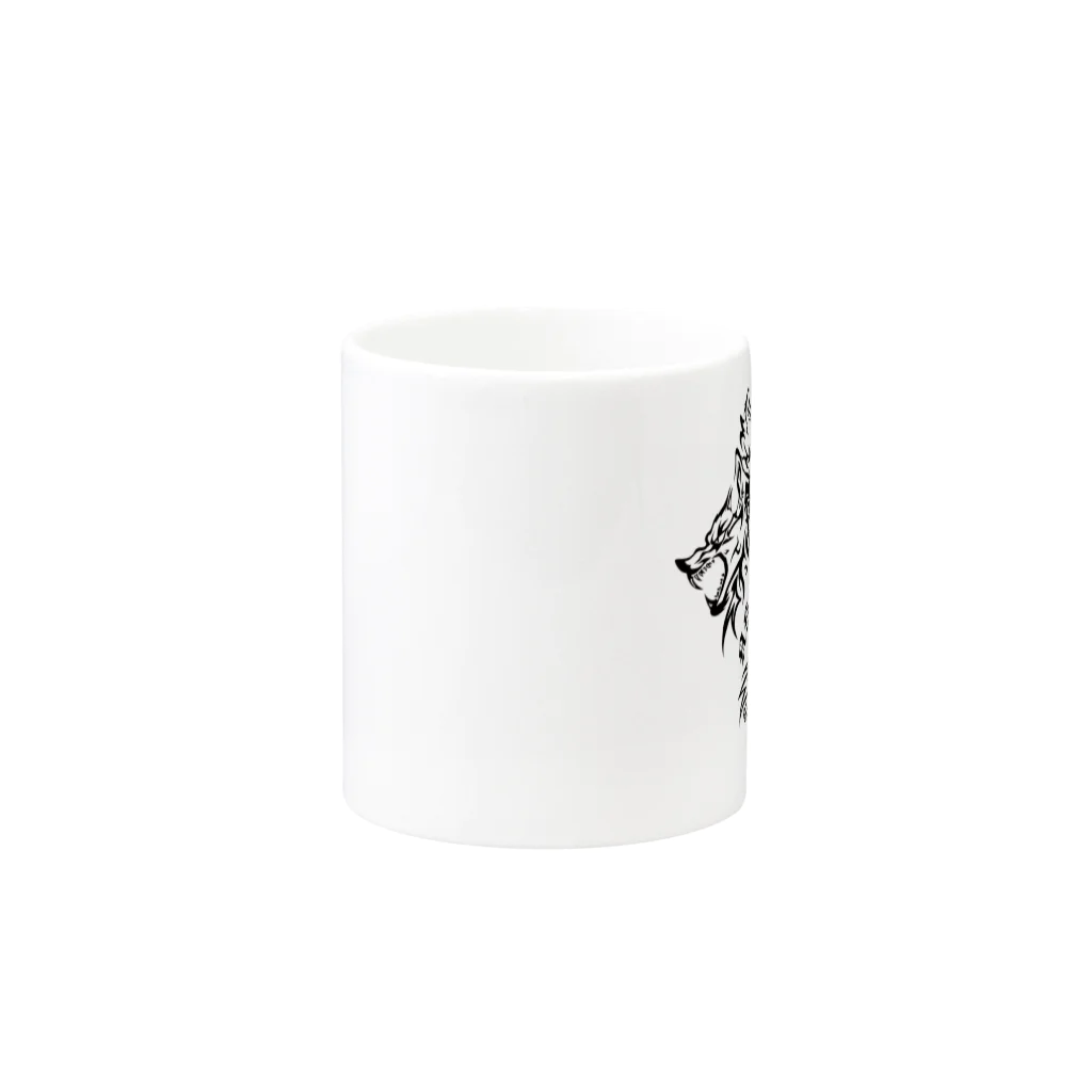 AlmaLibre電子売店suzuri店の定アキラロゴ（ブラック） Mug :other side of the handle