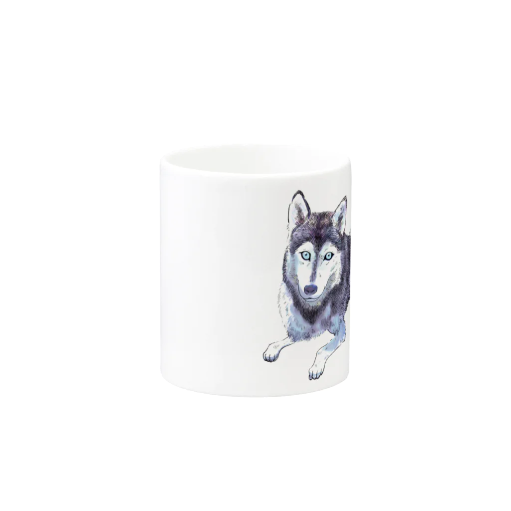 DOG STUDIOのシベリアンハスキー Mug :other side of the handle