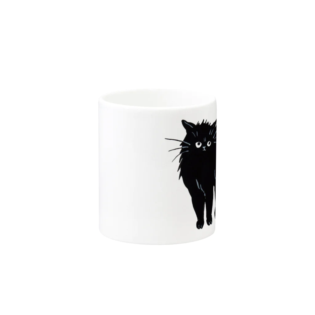 マイマイタケの怒ってます（黒猫） Mug :other side of the handle