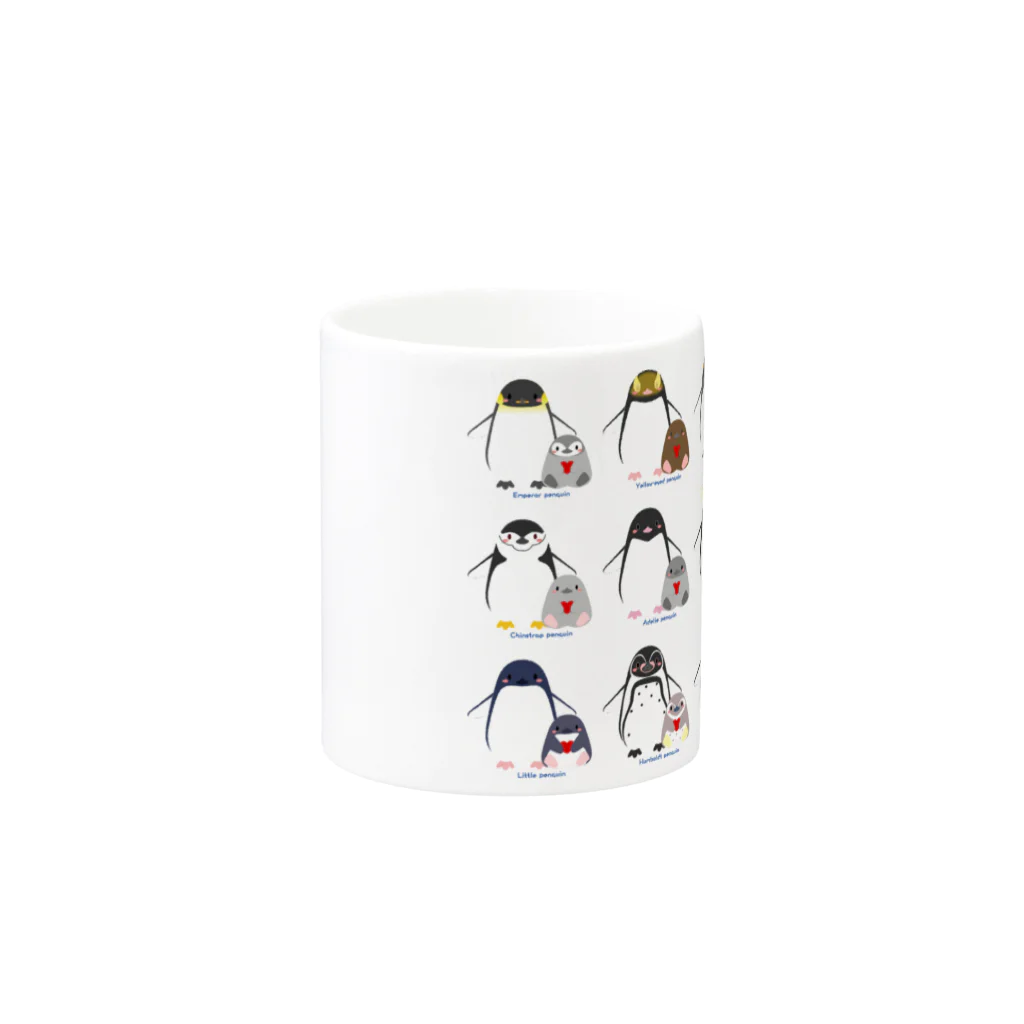 チヒロのペンギン親子たち マグカップの取っ手の反対面
