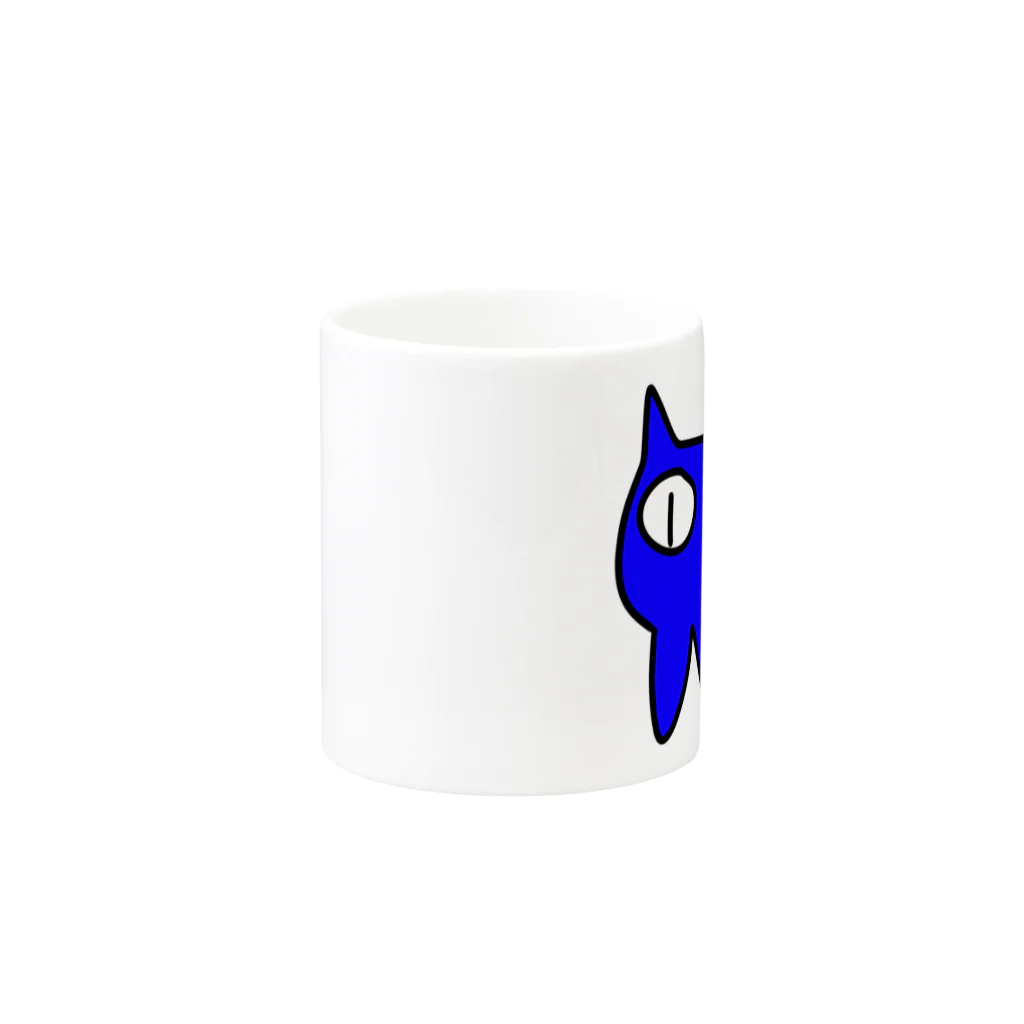 きょうは、なにをきようか。のねこですから。青 Mug :other side of the handle