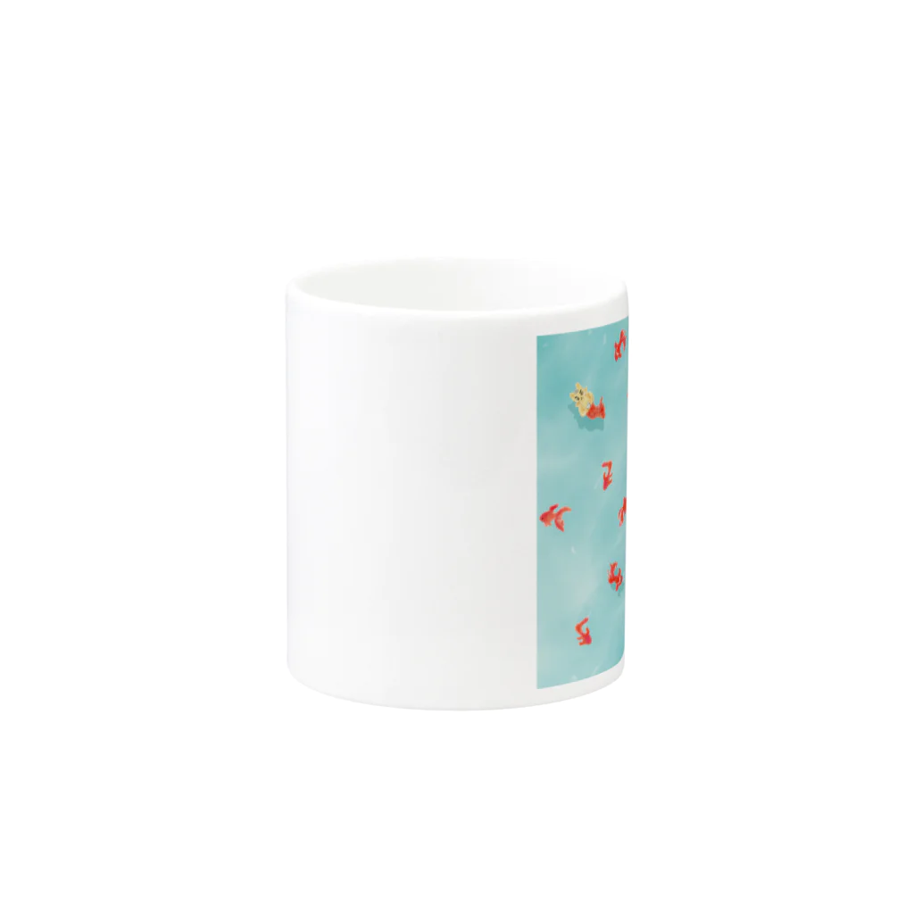 つなサポSHOPのやの犬ぷかぷか Mug :other side of the handle