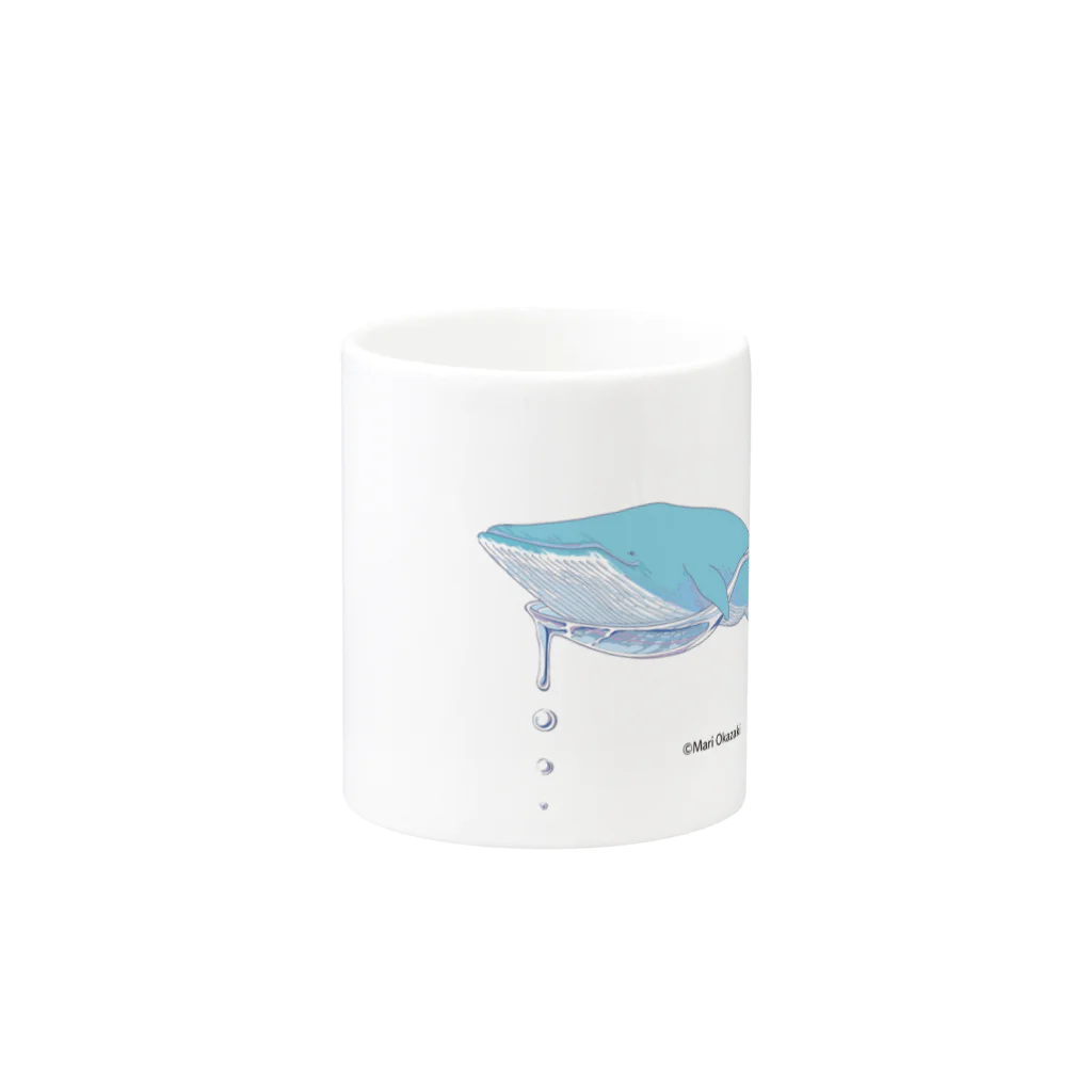 neconos Goodsのすくわれたクジラさん Mug :other side of the handle