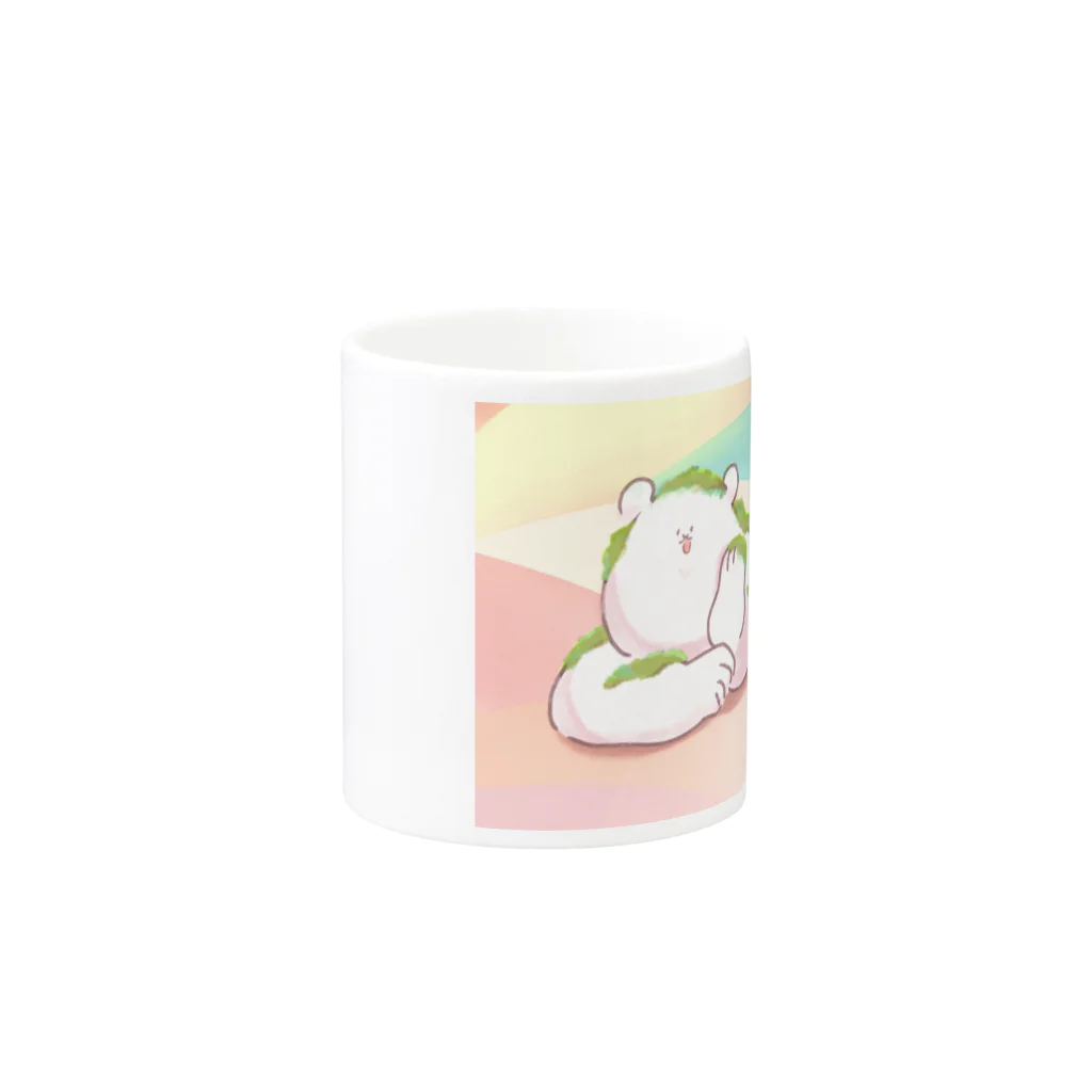 くまくまたの苔になりたいKUMA Mug :other side of the handle