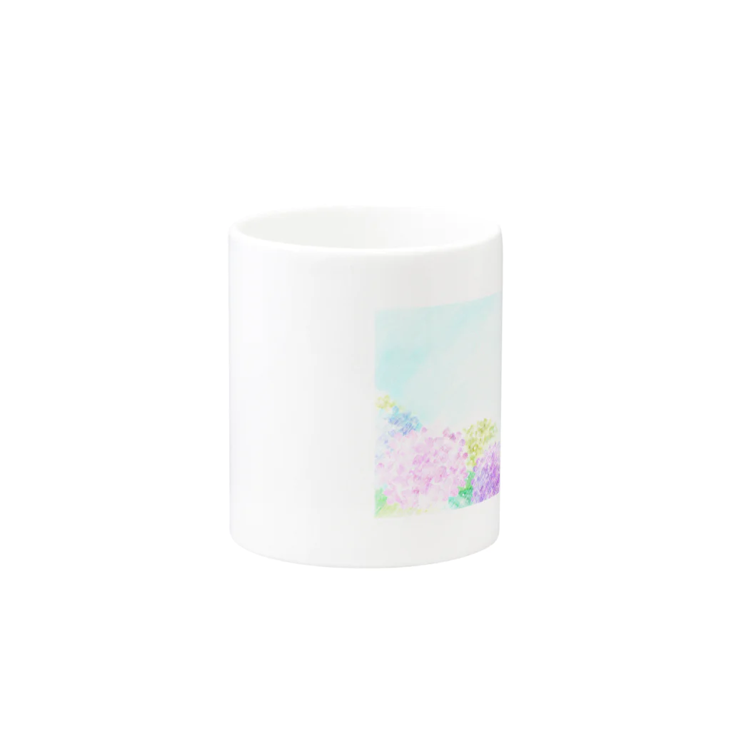 うさぎ石鹸の紫陽花パトちゃん Mug :other side of the handle