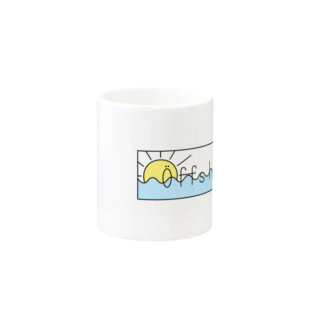 キッチンカーOFFSHOREが手掛ける普段使いアパレルショップの公式キッチンカーOFFSHOREグッズ Mug :other side of the handle