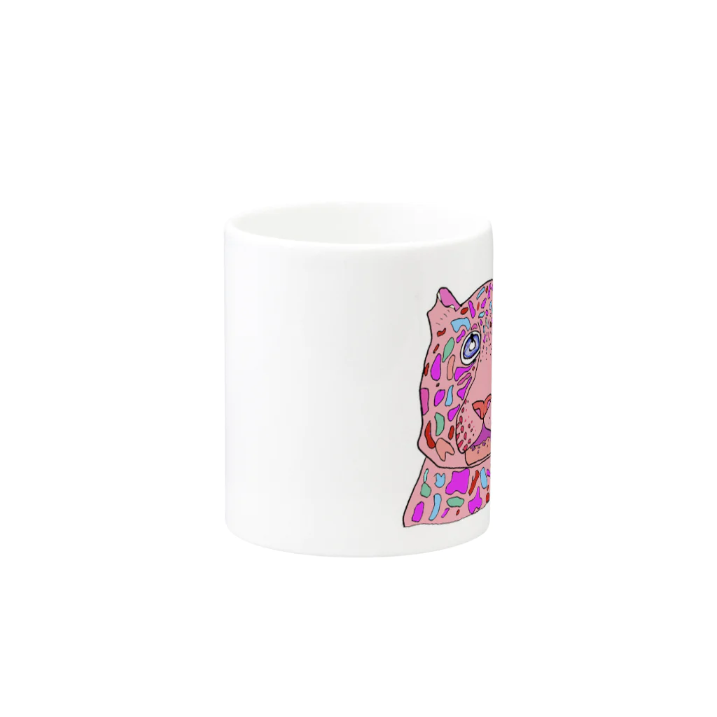 ふたばのピンクジャガーマグカップ Mug :other side of the handle