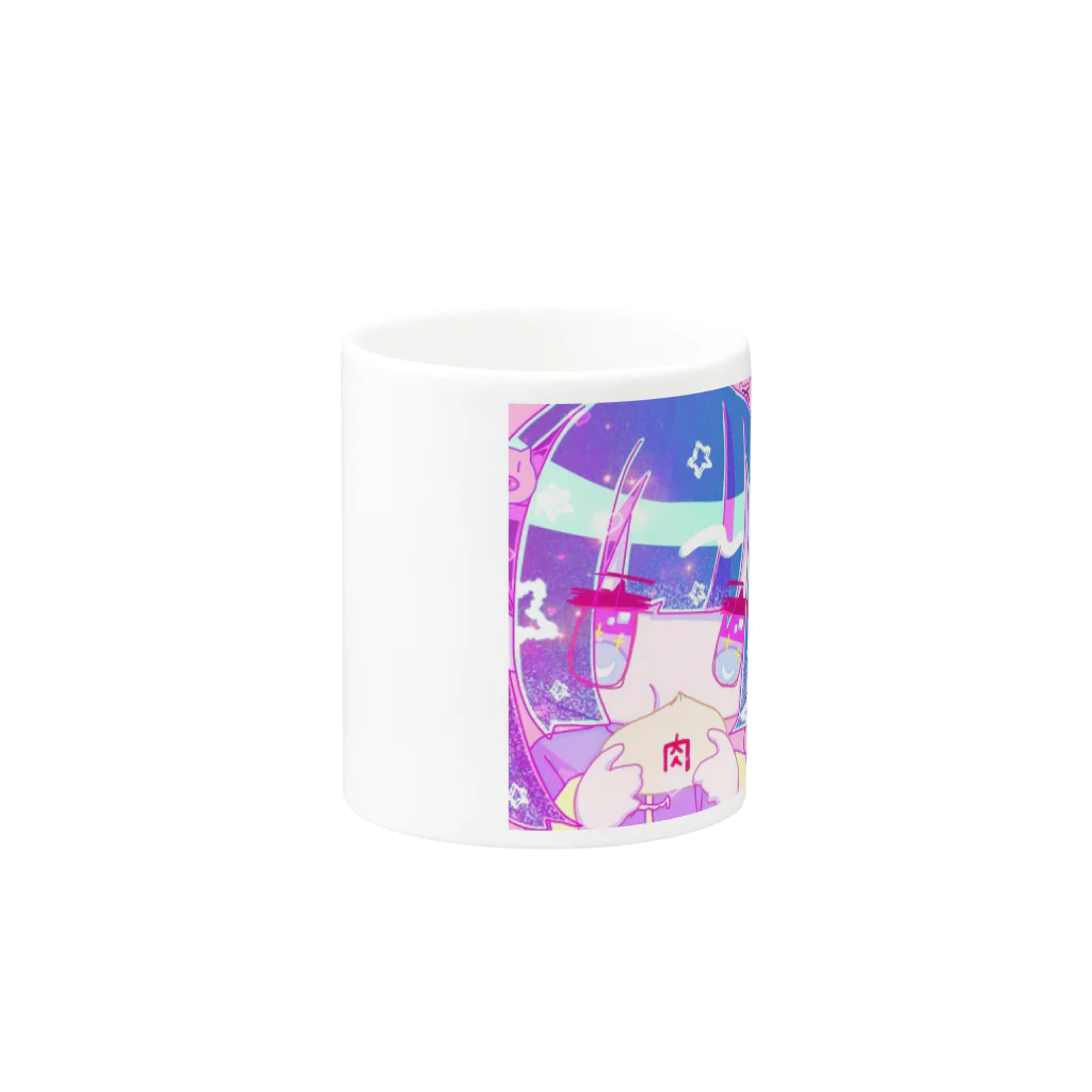 にじゅうよんDの少女と肉まんと豚 Mug :other side of the handle