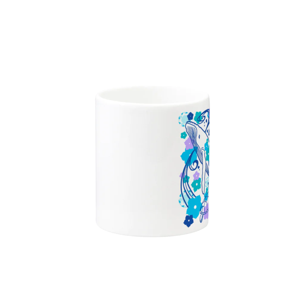 Aquagirl Zamami のZamami サマーシーフラワー Mug :other side of the handle