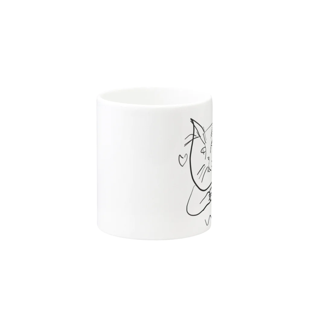 heuteのneko Mug :other side of the handle