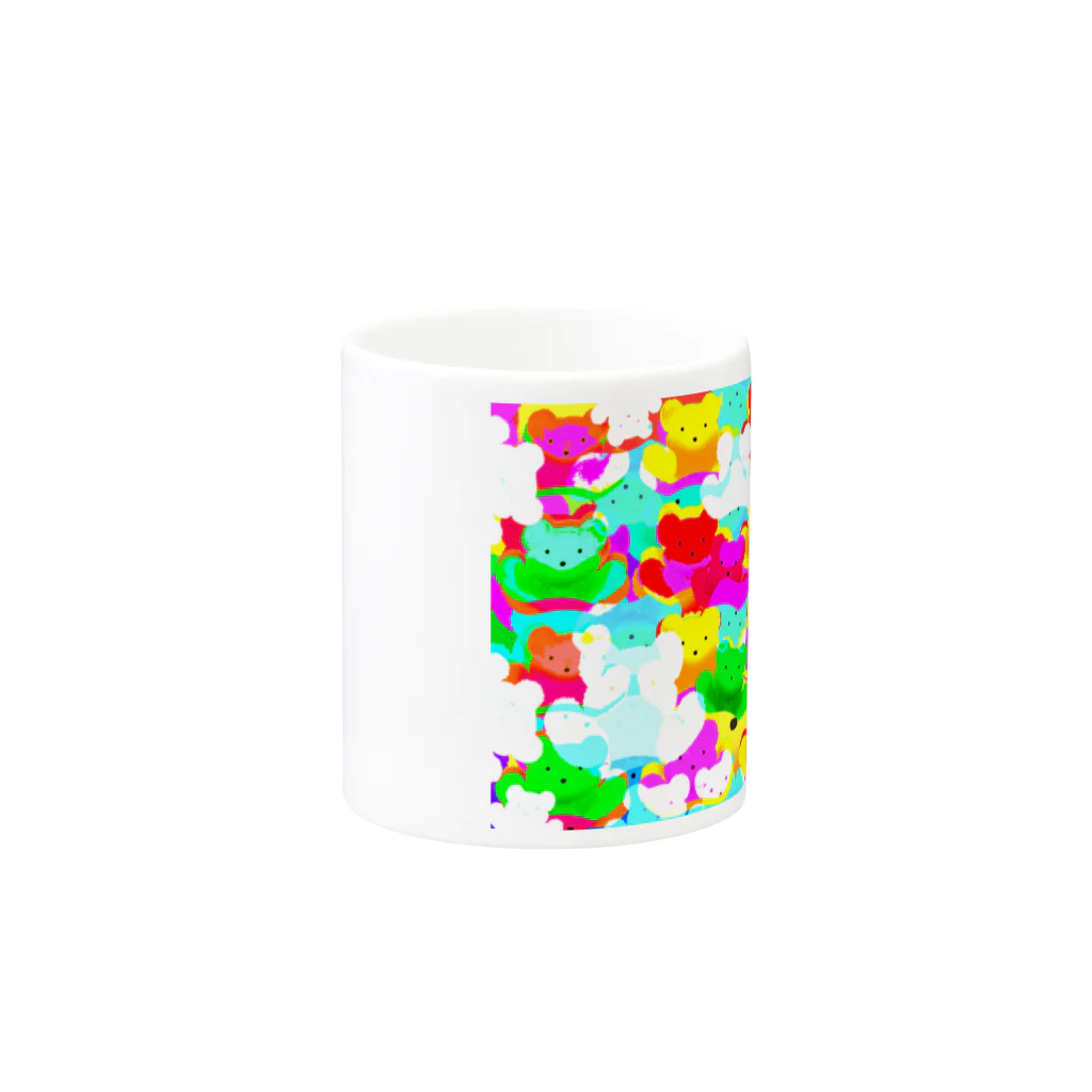 ✨🌈✨ユラクラカン🇯🇵 ✨🌈✨の🌈 colorful teddy bear🌈 Mug :other side of the handle