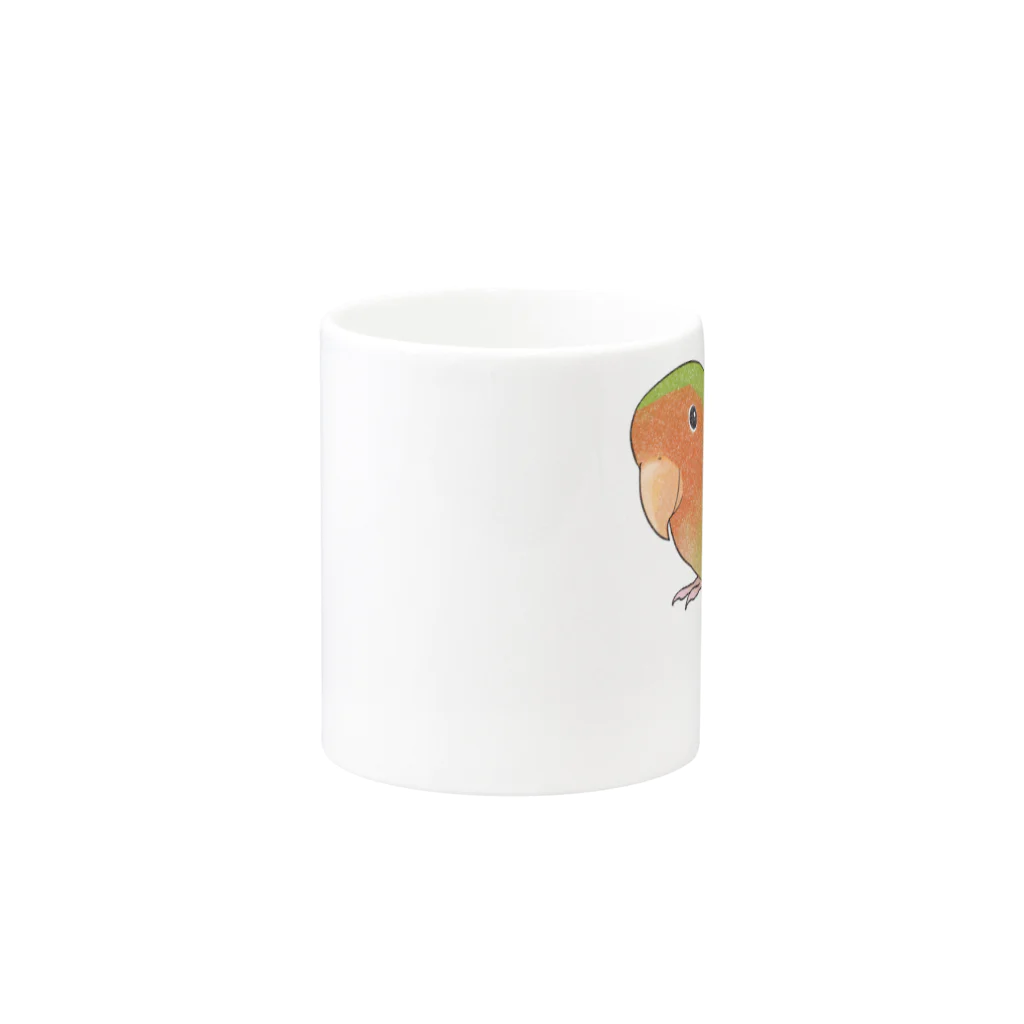 まめるりはことりの見つめるコザクラインコちゃん【まめるりはことり】 Mug :other side of the handle