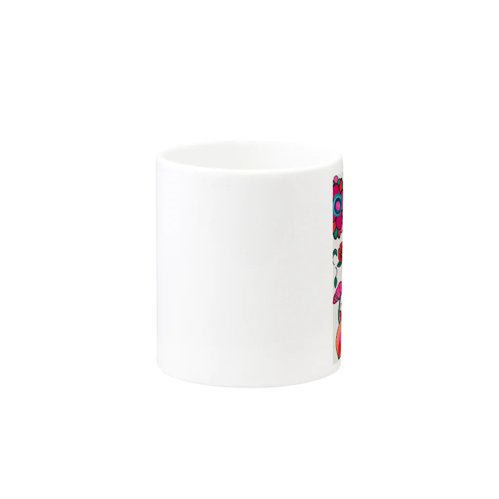 shantispaceの虹色インコ Mug :other side of the handle