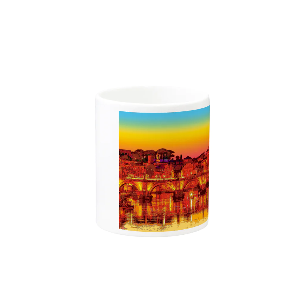 GALLERY misutawoのイタリア ローマの夕暮れ Mug :other side of the handle