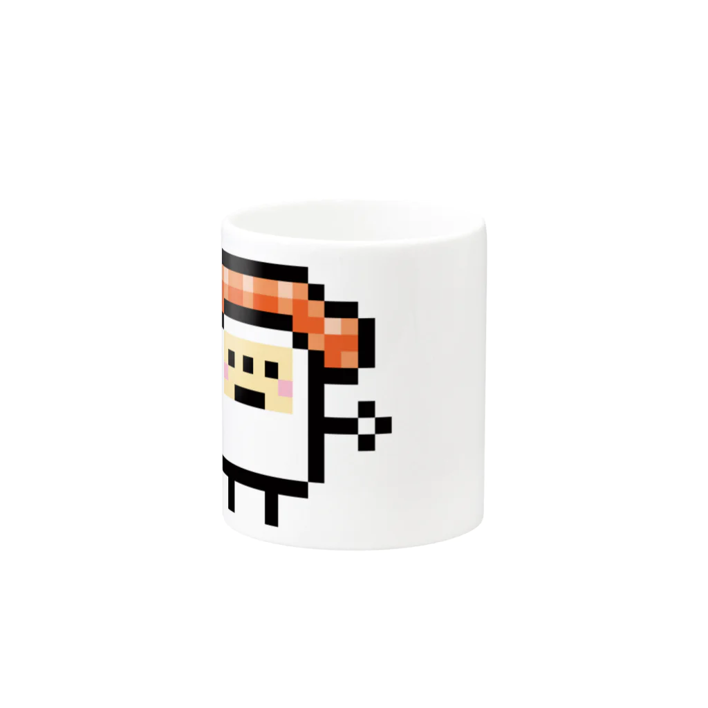 GRADUCAのPixelArt スシスッキー サーモン Mug :other side of the handle