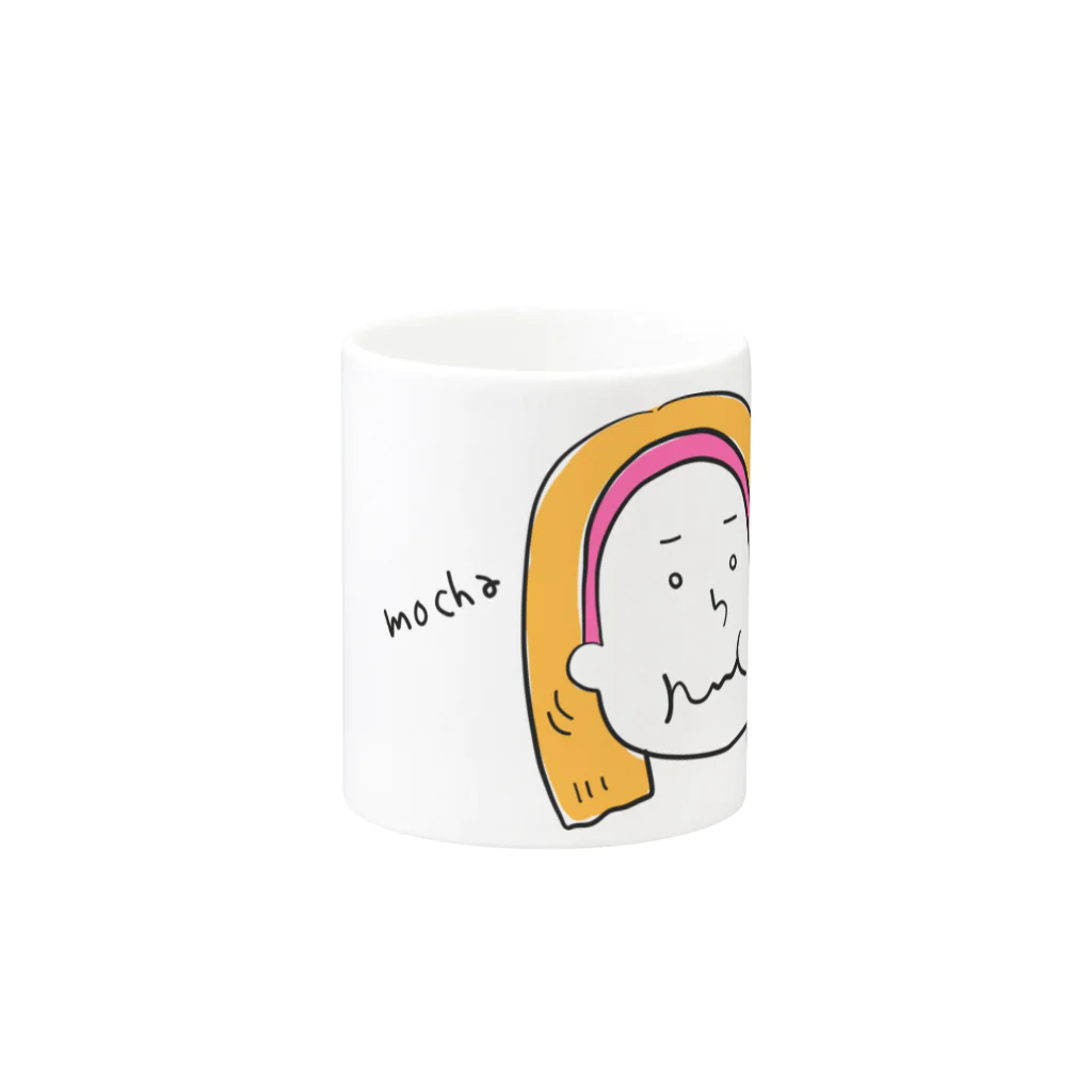 かえるの遊び場のmochamocha Mug :other side of the handle