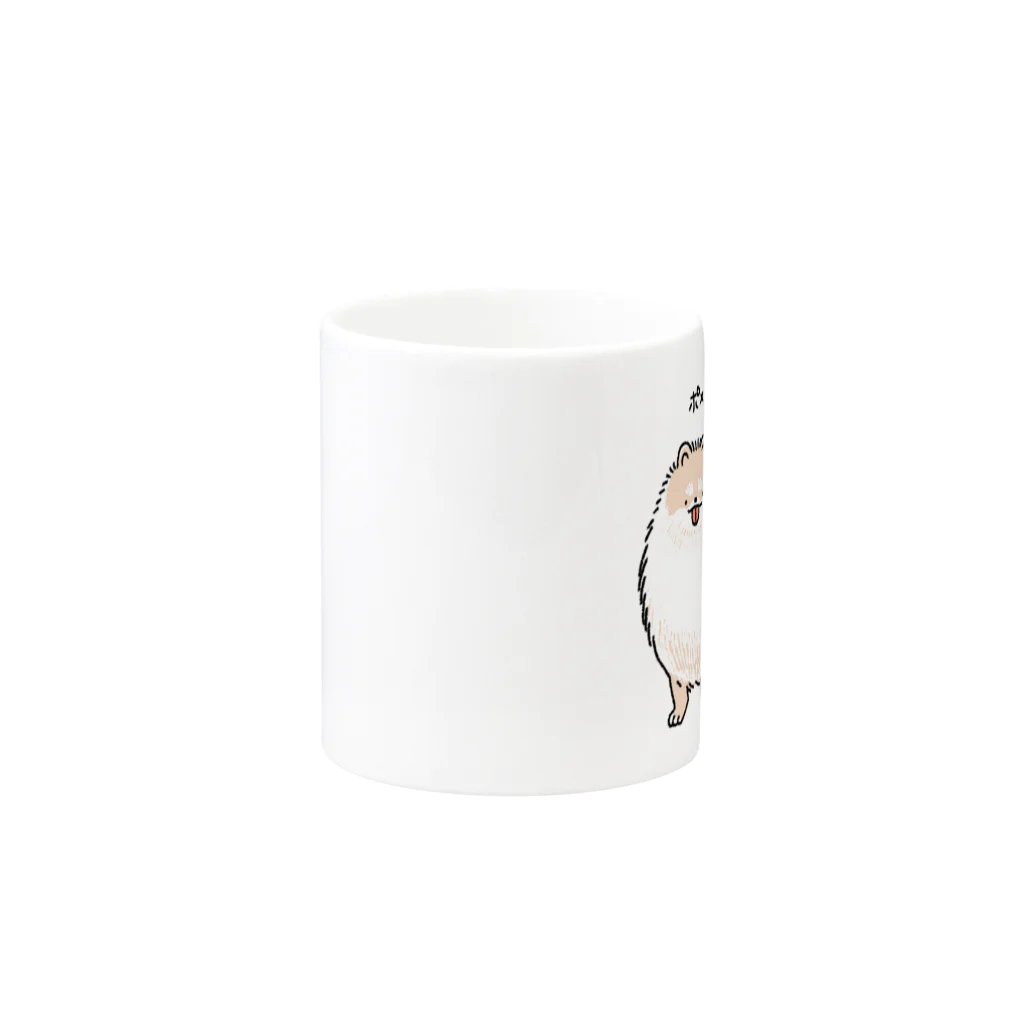 くもりのクリームぽめ Mug :other side of the handle