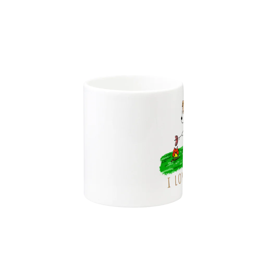 Kazunari0420のI Love Camp （ボーダーコリー　レッド） Mug :other side of the handle