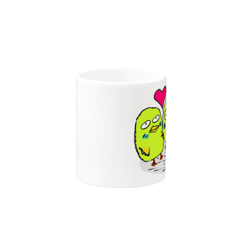 howaboutigoのほふインコたち Mug :other side of the handle