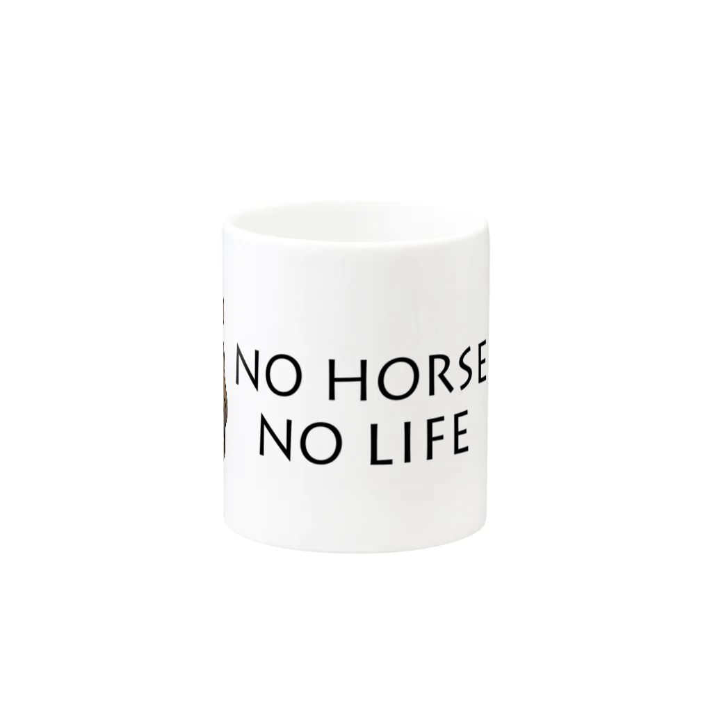 SHOP HAPPY HORSES（馬グッズ）のスピプーロゴ マグカップの取っ手の反対面