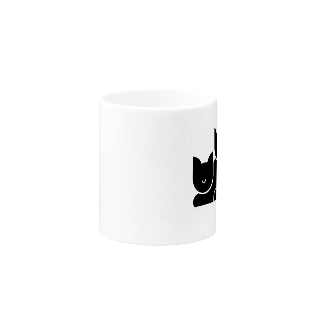 Hi-takeの2匹のクロネコ Mug :other side of the handle